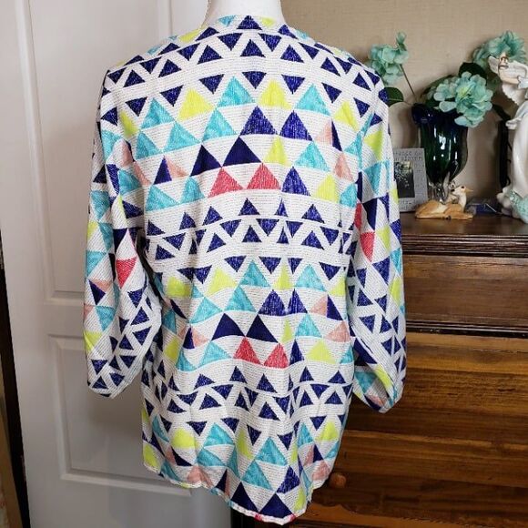 NEW W118 Walter Baker Triangles Kiki Kimono womens S Lightweight Cardigan Shell - Picture 5 of 9